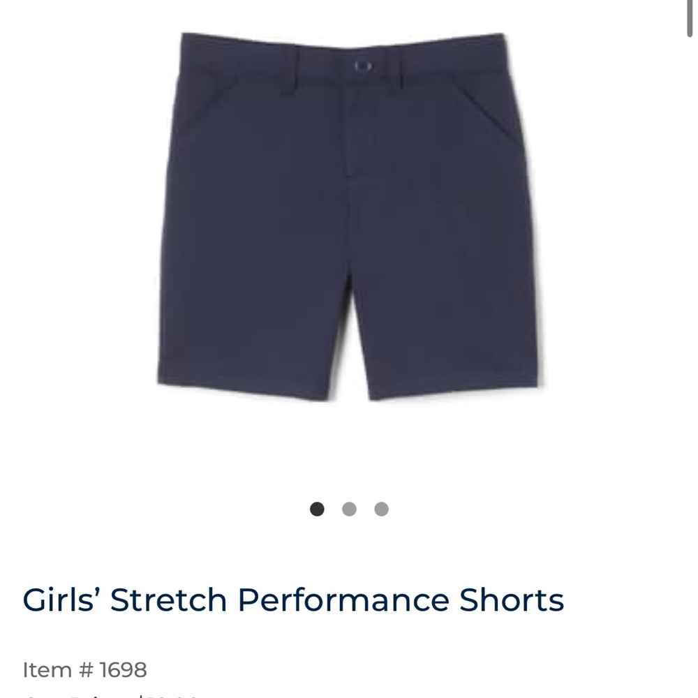French Toast set of 3 Girls Navy Stretch Performance Shorts Size 7